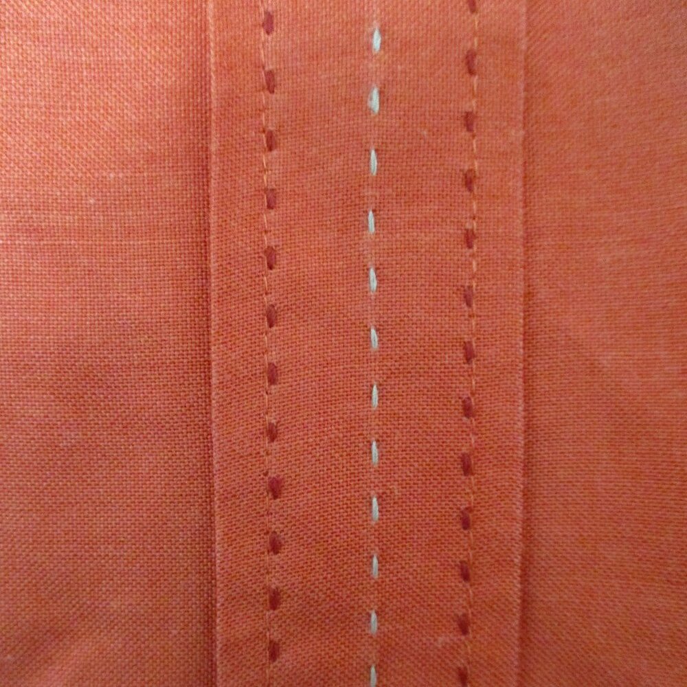 Cafe Luna Mens S/S Burnt Orange Casual Retro Mexican Wedding Shirt NWOT - Small - Picture 2 of 2